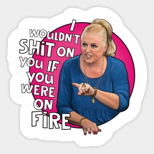 Kim Woodburn's burns Sticker